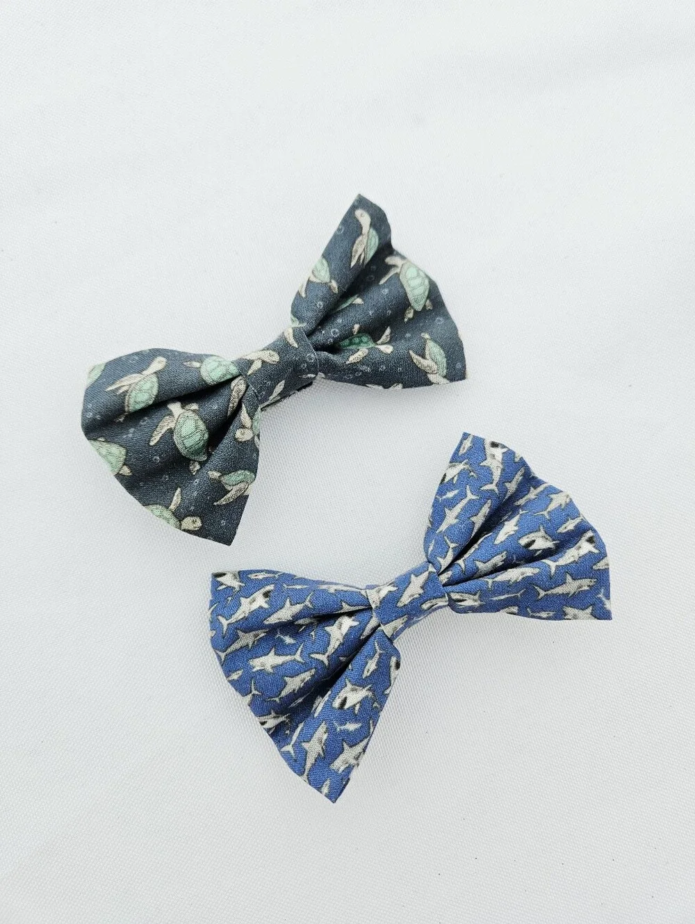 Kids Sea Creature Bow Hair Clips - Blue and Teal